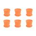 4 inch (10 cm) Grower Round Plastic Pot (Set fo 6)(Orange)(With Plate)