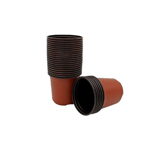 5.1 inch (13 cm) Round Plastic Thermoform Pot (Set of 20)(Terracota)