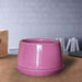 5 inch (12 cm) U Shape Ceramic Pot with Plate (Set of 1)(Pink)