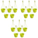 7.1 inch (18 cm) Corsica No. 18 Hanging Round Plastic Pot (Set of 15)(Lime Yellow)