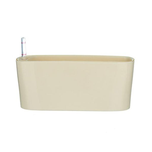 12 inch (30 cm) gw 04 self watering rectangle plastic planter (ivory) 