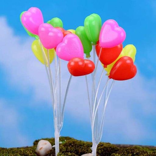 balloon plastic miniature garden toys (heart shape)