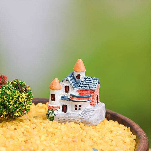 Buy Brick villa plastic miniature garden toy (Blue) 1 Piece online
