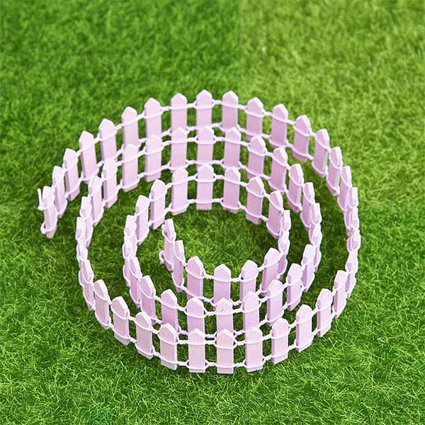 Buy Wooden fence miniature garden toy (Lavender, Big) 1 Piece online