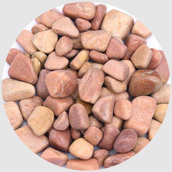 Buy Natural Teak Pebbles (Peach Color, Medium, Polished) kg online from  Nurserylive at lowest price.