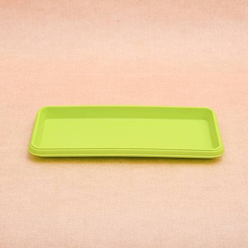11.2 inch (28 cm) rectangle plastic plate for 11.8 inch (30 cm) bello window planter no. 30 pot (lime yellow) (set of 3) 