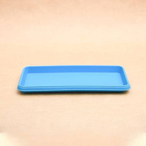 11.2 inch (28 cm) rectangle plastic plate for 11.8 inch (30 cm) bello window planter no. 30 pot (sky blue) (set of 3) 