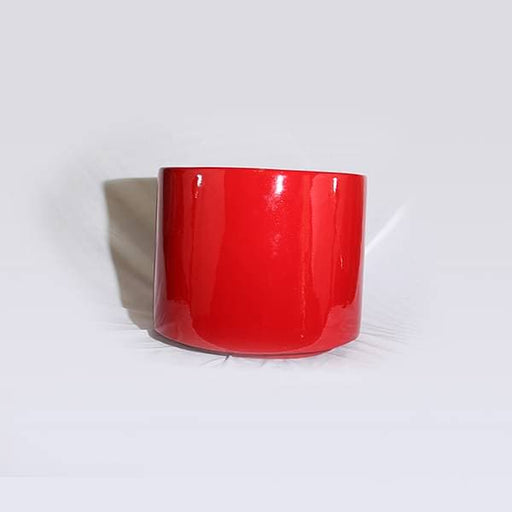 12 inch (30 cm) rnd - 1 cylindrical fiberglass planter (red)