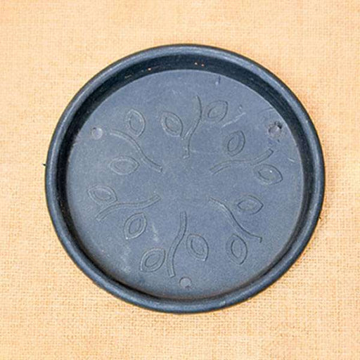 14.9 inch (38 cm) round plastic plate for 16 inch (41 cm) grower pots (black) (set of 3) 