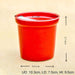 4.1 inch (10 cm) round ceramic pot with rim (red) (set of 2) 