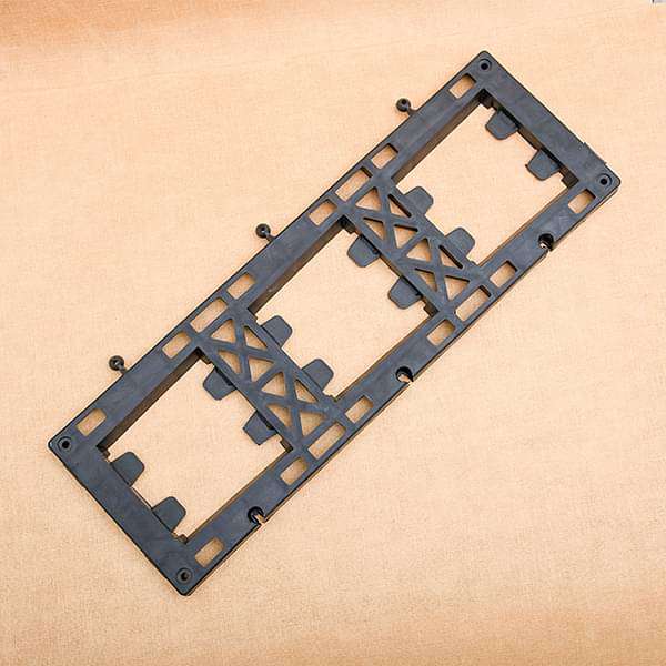 5.1 inch (13 cm) vertical garden square plastic pots with frame (black) (set of 3) 