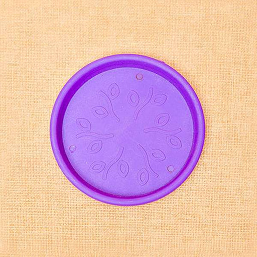 5.9 inch (15 cm) round plastic plate for 6 inch (15 cm) grower pots (violet) (set of 6) 