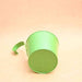 7 inch (18 cm) dot embossed railing round metal planter (green) (set of 3) 