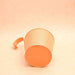 7 inch (18 cm) dot embossed railing round metal planter (orange) (set of 3) 