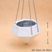 9.8 inch (25 cm) sml - 015 diamond hanging fiberglass planter (white)