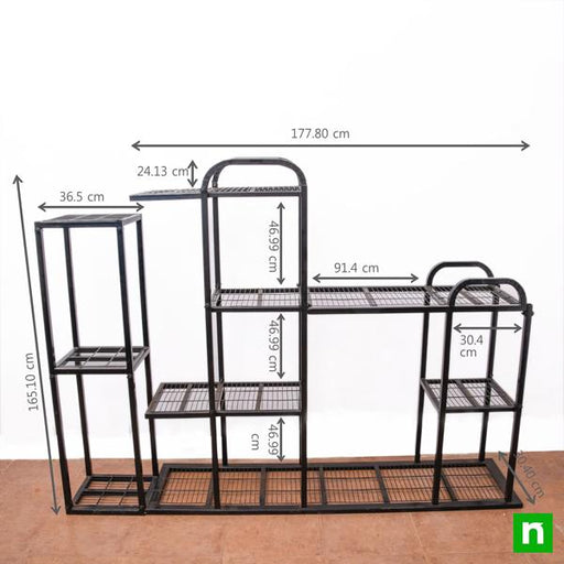 unique multi - shelf metal planter stands