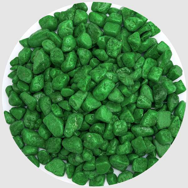 Green Color Pebbles