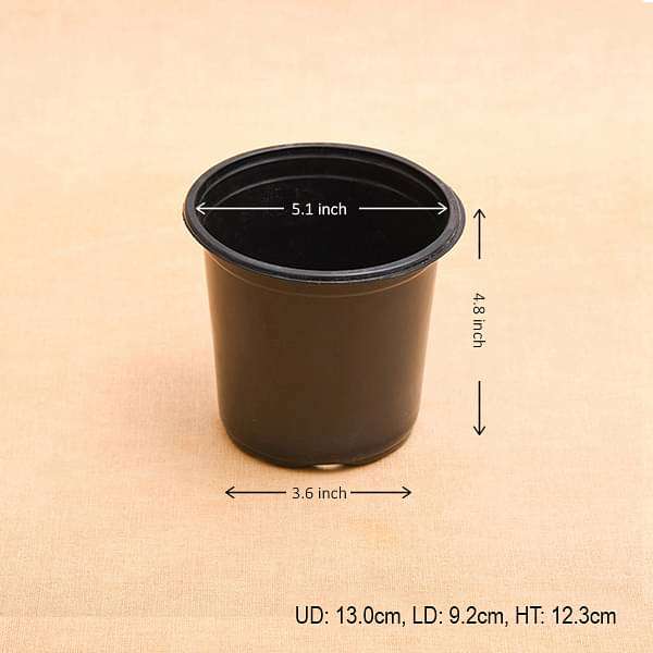 5.1 inch (13 cm) Round Plastic Thermoform Pot