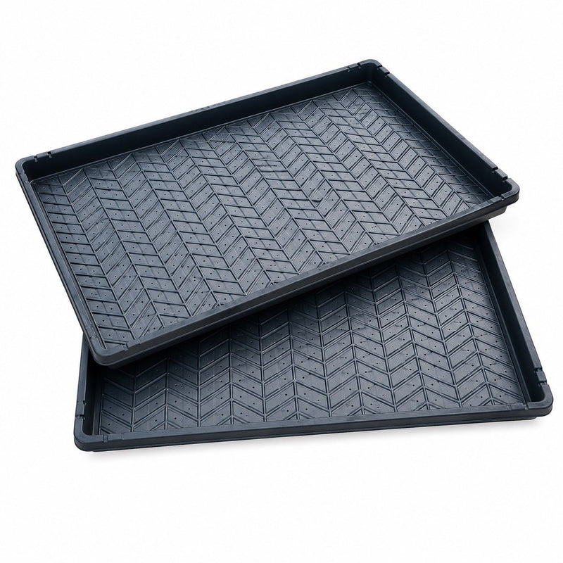 23.6 inch (60 cm) Rectangle Plastic Microgreens Tray (3 mm) (Set of 2)