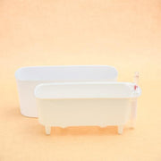 12 inch (30 cm) gw 04 self watering rectangle plastic planter (white) 