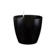 13.5 inch (34 cm) gw 07 self watering round plastic planter (black) 
