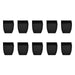 3.3 inch (8 cm) Square Plastic Planter with Rounded Edges (Set of 10)(Black)