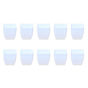 3.3 inch (8 cm) Square Plastic Planter with Rounded Edges (Set of 10)(White)