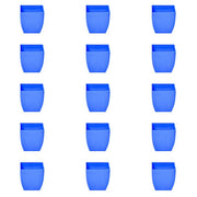 3.3 inch (8 cm) Square Plastic Planter with Rounded Edges (Set of 15)(Blue)