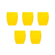 3.3 inch (8 cm) Square Plastic Planter with Rounded Edges (Set of 5)(Yellow)