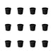 3 inch (8 cm) Grower Round Plastic Pot (Set of 12)(Black)(Without Plate)