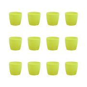 4.5 inch (11 cm) Ronda No. 1110 Round Plastic Planter (Set of 12)(Green)