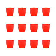 4.5 inch (11 cm) Ronda No. 1110 Round Plastic Planter (Set of 12)(Red)