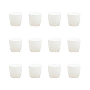 4.5 inch (11 cm) Ronda No. 1110 Round Plastic Planter (Set of 12)(White)