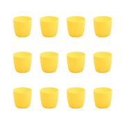 4.5 inch (11 cm) Ronda No. 1110 Round Plastic Planter (Set of 12)(Yellow)