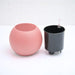 4.9 inch (12 cm) gw 01 self watering round plastic planter (pink) 