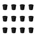 4 inch (10 cm) Grower Round Plastic Pot (Set of 12)(Black)(Without Plate)