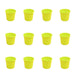 4 inch (10 cm) Grower Round Plastic Pot (Set of 12)(Lime Yellow)(Without Plate)