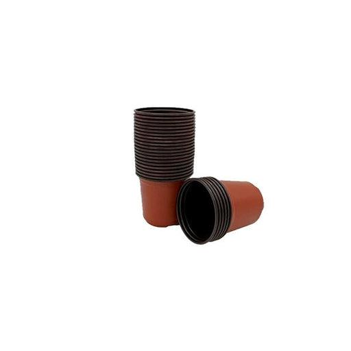 4 inch (10 cm) Round Plastic Thermoform Pot (Set of 20)(Terracota)