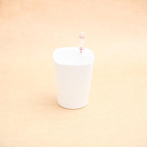 4 inch (10 cm) gw 03 self watering round plastic planter (white) (set of 3) 