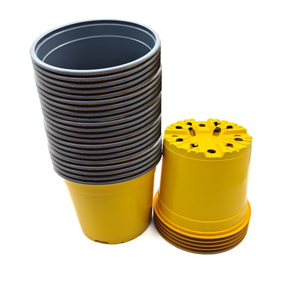 5.1 inch (13 cm) Round Plastic Thermoform Pot (Set of 50)(Yellow)