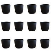 5.7 inch (14 cm) Ronda No.14.5 Round Plastic Planter (Set of 12)(Black)