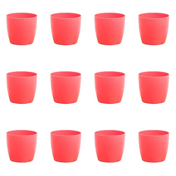 5.7 inch (14 cm) Ronda No.14.5 Round Plastic Planter (Set of 12)(Pastel Pink)