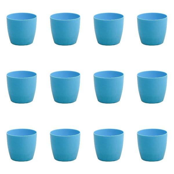 5.7 inch (14 cm) Ronda No.14.5 Round Plastic Planter (Set of 12)(Turquoise)