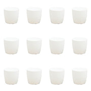 5.7 inch (14 cm) Ronda No.14.5 Round Plastic Planter (Set of 12)(White)