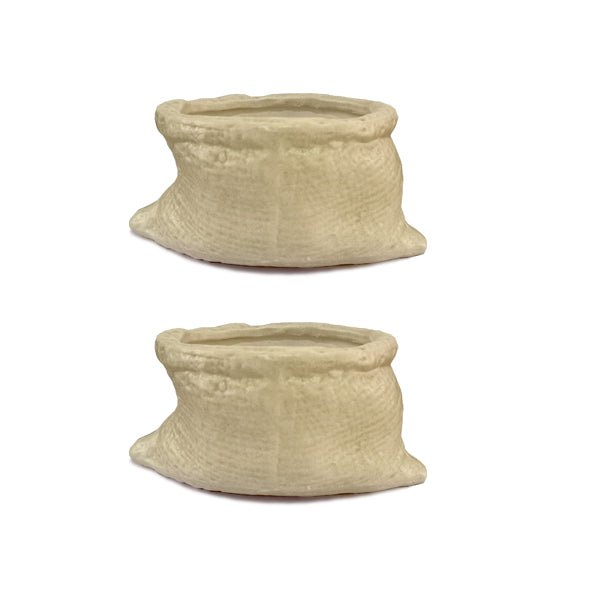 5 inch (12 cm) Bori Shape Ceramic Pot (Set of 2)(Brown)