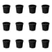 5 inch (13 cm) Grower Round Plastic Pot (Set of 12)(Black)(Without Plate)