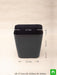 6.7 inch (17 cm) square plastic planter with rounded edges (black) (set of 3) 