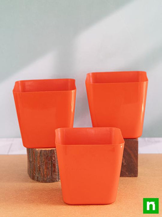 17 inch square plastic planter Buy 6.7 inch (17 cm) Square Plastic Planter with Rounded Edges (Red) (set of 3) online from Nurserylive at lowest price