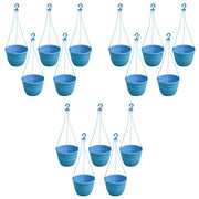7.1 inch (18 cm) Corsica No. 18 Hanging Round Plastic Pot (Set of 15)(Sky Blue)