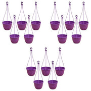 7.1 inch (18 cm) Corsica No. 18 Hanging Round Plastic Pot (Set of 15)(Violet)
